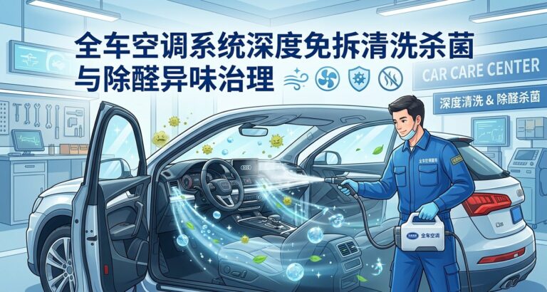 全车空调系统深度免拆清洗杀菌与除醛异味治理